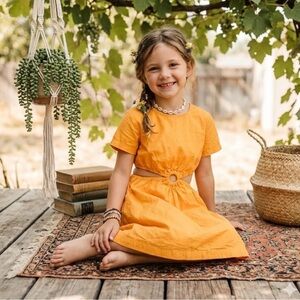 ZARA | Kids Girls Yellow Cotton Dress